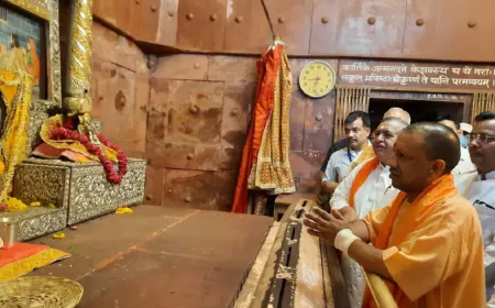 मुख्यमंत्री योगी आदित्यनाथ का मथुरा दौरा: विकास कार्यों की समीक्षा और श्रीकृष्ण जन्मस्थान के दर्शन