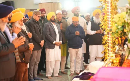 नौवें गुरु साहिब के 350वें शहीदी दिवस पर विशाल नगर कीर्तन श्री आनंदपुर साहिब के लिए रवाना