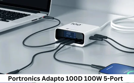 पोर्ट्रॉनिक्स एडाप्टो 100डी 100W 5 पोर्ट वाला डेस्कटॉप चार्जर हुआ लॉन्च