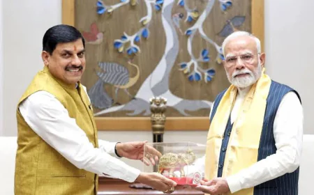 दिल्ली में पीएम मोदी से मिले सीएम मोहन यादव; 'नक्सल मुक्त मध्य प्रदेश' की दी खुशखबरी, 8 लाख करोड़ के निवेश पर भी हुई चर्चा