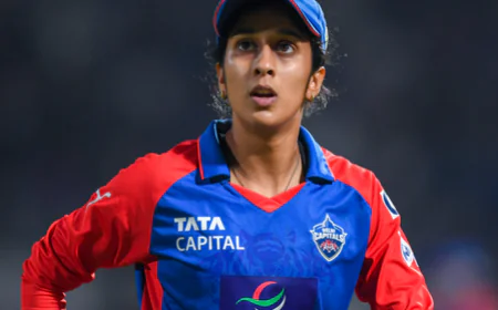 WPL 2026: दिल्ली कैपिटल्स पर दोहरी मार! गुजरात से हार के बाद कप्तान जेमिमा रोड्रिग्स पर लगा 12 लाख का जुर्माना; प्लेऑफ की राह हुई मुश्किल