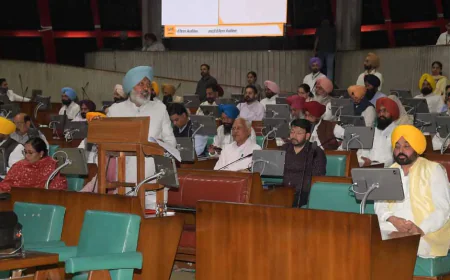 भगवंत मान सरकार का 'गारंटी बजट': ₹10 लाख का मुफ्त इलाज और शिक्षा के लिए ₹19,279 करोड़