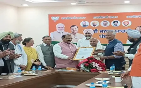 अविनाश राय खन्ना को 'वर्ल्ड बुक ऑफ रिकॉर्ड्स' सम्मान: पंजाब भाजपा कोर कमेटी ने किया भव्य अभिनंदन