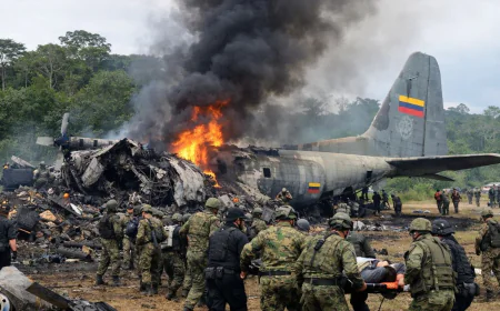 कोलंबिया में सेना का हर्क्यूलीस C-130 विमान क्रैश: 66 सैनिकों की मौत, अमेजन के घने जंगलों में मची चीख-पुकार